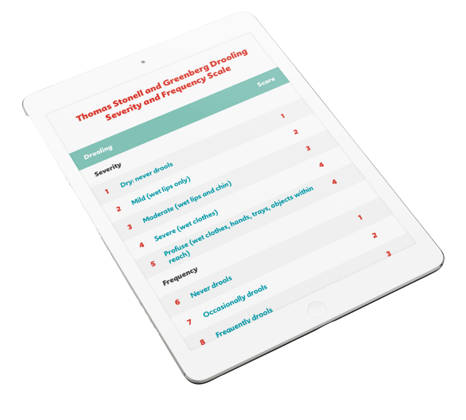 Clinical examination and assessment of sialorrhoea